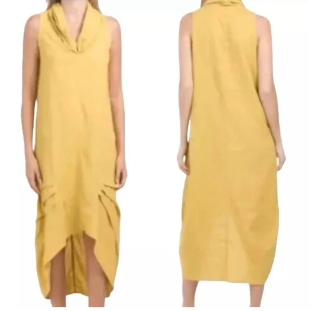 Cynthia Rowley Sleeveless Linen Blend High-low Dress
